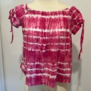 Pink tie dye blouse